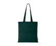 Tote bag van biologisch katoen met ruim hoofdvak 7 L 140 g/m² kleur donkergroen