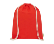 Tas van biologisch katoen met natuurlijke koorden 5L 140 g/m² kleur rood