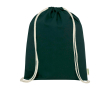 Tas van biologisch katoen met natuurlijke koorden 5L 140 g/m² kleur donkergroen
