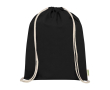 Tas van biologisch katoen met natuurlijke koorden 5L 140 g/m² kleur zwart