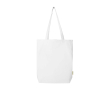 Tote bag van biologisch katoen met brede bodem 11L 180 g/m2 kleur wit