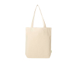 Tote bag van biologisch katoen met brede bodem 11L 180 g/m2 kleur naturel