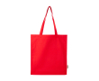 Tote bag van biologisch katoen met zijvouwen 14L 180 g/m² kleur rood