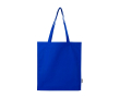 Tote bag van biologisch katoen met zijvouwen 14L 180 g/m² kleur koningsblauw