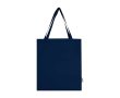 Tote bag van biologisch katoen met zijvouwen 14L 180 g/m² kleur marineblauw