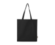 Tote bag van biologisch katoen met zijvouwen 14L 180 g/m² kleur zwart