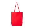 Tote bag van biologisch katoen met brede bodem 10L 270 g/m² kleur rood