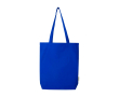 Tote bag van biologisch katoen met brede bodem 10L 270 g/m² kleur koningsblauw