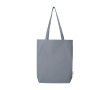 Tote bag van biologisch katoen met brede bodem 10L 270 g/m² kleur grijs
