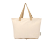 Opvouwbare tas van gerecycled katoen met GRS-certificaat 7L 140 g/m2 kleur naturel