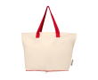 Opvouwbare tas van gerecycled katoen met GRS-certificaat 7L 140 g/m2 kleur rood
