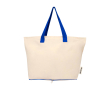 Opvouwbare tas van gerecycled katoen met GRS-certificaat 7L 140 g/m2 kleur koningsblauw