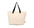 Opvouwbare tas van gerecycled katoen met GRS-certificaat 7L 140 g/m2 kleur zwart