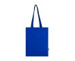 Stevige tote bag met schouderhengsels 30 cm 180 g/m² kleur koningsblauw