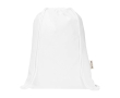 Rugzakje met koord van gerecycled katoen en snelsluiting 5L 180 g/m² kleur wit