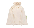 Cadeauzakje met katoenen trekkoordsluiting 140 g/m² kleur naturel