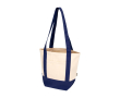 Tote bag van gerecycled katoen met GRS-certificaat 320g/m² kleur marineblauw