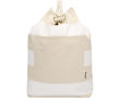 Tas van gerecycled katoencanvas met koordhandvatten 270 g/m² kleur wit
