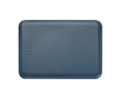 Slanke en stijlvolle powerbank van gerecycled plastic 5.000 mAh kleur cyaan blauw
