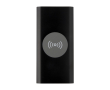 Draadloze powerbank van gerecycled aluminium 8.000 mAh kleur zwart