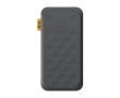 Gerecyclede plastic powerbank met diverse aansluitingen 20.000 mAh kleur zwart