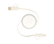 Intrekbare datasync-kabel van plastic en aluminium kleur zilver