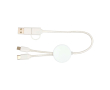 Snellaadkabel met gerecycled plastic en datasyncfunctie 5-in-1 kleur wit