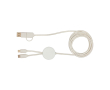 Datasynchronisatiekabel van gerecycled plastic 27W 5-in-1 kleur wit