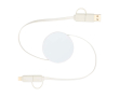 Snellaad- en datasync-kabel van gerecycled plastic 5-in-1 kleur wit