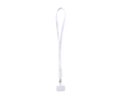 Lanyard voor mobiel van gerecycled plastic met 5-in-1 oplaadkabel 65W kleur wit