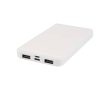 Powerbank van gerecycled plastic met LED-laadindicator 10.000 mAh kleur wit