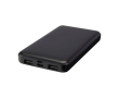 Powerbank van gerecycled plastic met LED-laadindicator 10.000 mAh kleur zwart