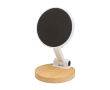 Opvouwbare magnetische telefoonhouder met bamboe basis kleur wit