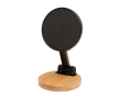 Opvouwbare magnetische telefoonhouder met bamboe basis kleur zwart
