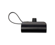 2-in-1 powerbank van gerecycled plastic met opvouwbare standaard kleur zwart