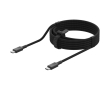 USB-C-kabel van gevlochten nylon met Xtorm 100W snelladen kleur zwart