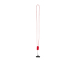 Lanyard voor smartphone met geïntegreerde 5-in-1-kabel en USB-aansluitingen kleur rood