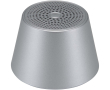 Compacte magnetische speaker met aluminium afwerking en 3 W vermogen kleur zilver