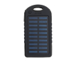 Zonne-energie powerbank met zaklamp aan de zijkant 4.000 mAh kleur zwart