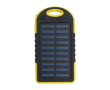 Zonne-energie powerbank met zaklamp aan de zijkant 4.000 mAh kleur geel