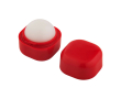 Lippenbalsem met vanillegeur en vierkante plastic behuizing SPF 15 kleur rood