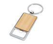 Moderne sleutelhanger van bamboe met geïntegreerde flesopener kleur naturel