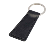 Elegante sleutelhanger van gerecycled plastic voor sleutels of tas kleur zwart