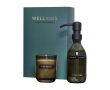 Set met glazen dispenser en geurkaars WELLmark 250ml kleur zwart