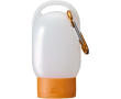 Draagbare handgel met karabijnhaak en citrusgeur 30ml kleur oranje