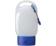 Draagbare handgel met karabijnhaak en citrusgeur 30ml kleur blauw