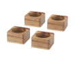 Stevige servetringen van acaciahout met natuurlijke nerfafwerking kleur hout