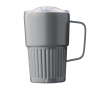 Take-away mok met handvat van gerecycled RVS 450ml kleur grijs