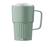 Take-away mok met handvat van gerecycled RVS 450ml kleur lichtgroen