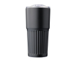 Thermosbeker van gerecycled RVS 500ml met schuifdeksel kleur zwart